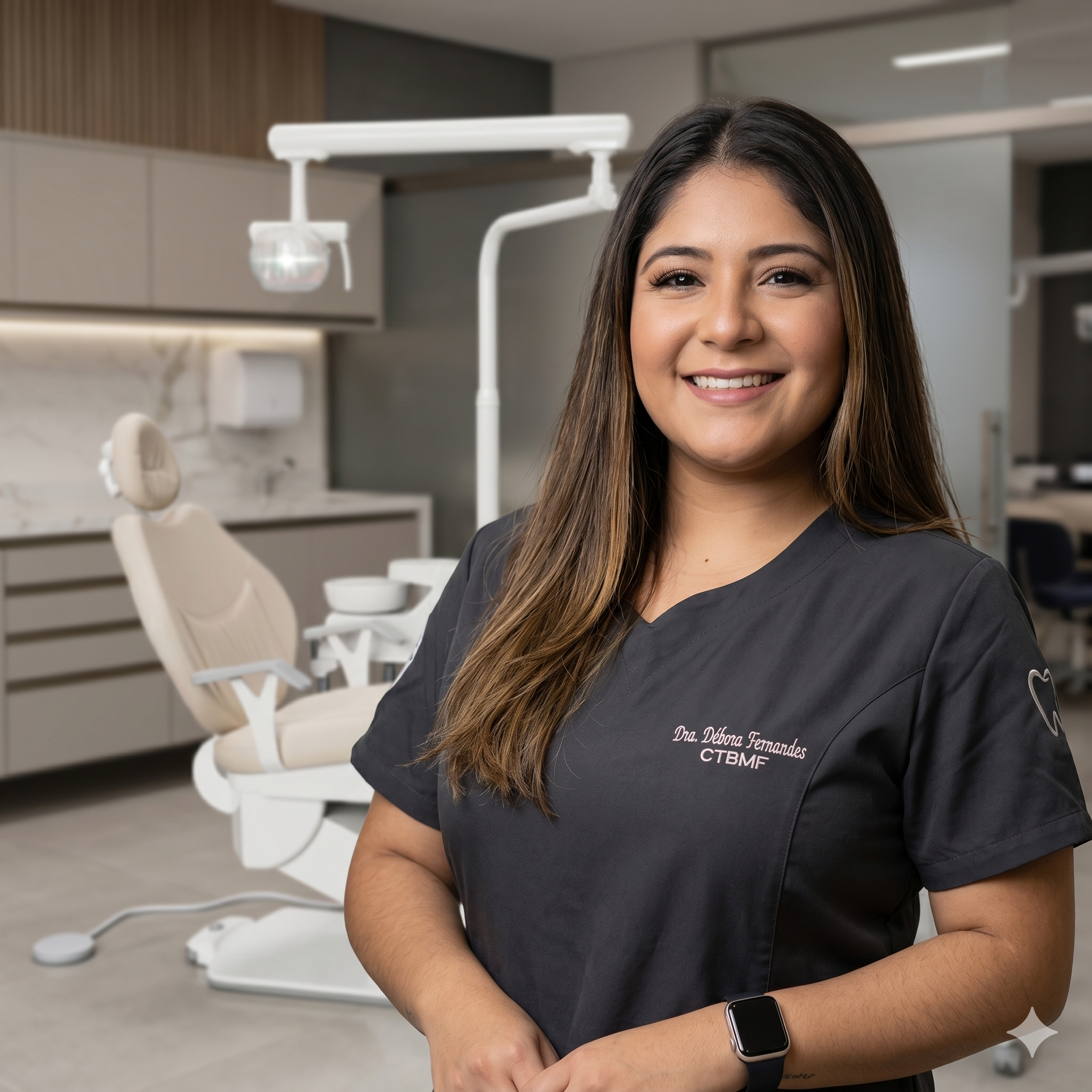 Dra. especialista da Lumen Dental Studio em seu consultório moderno